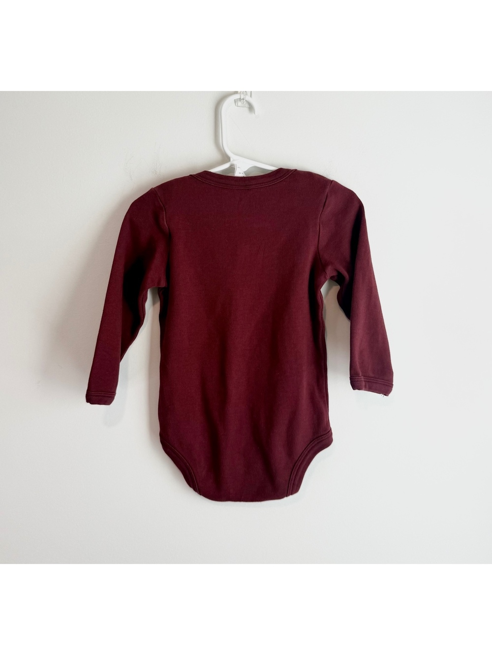 Kate Quinn Baby Bodysuit 18-24 Months Burgundy Long Sleeve